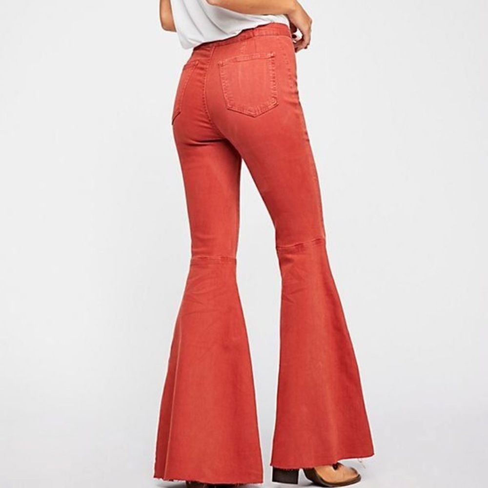 Free people flare jeans worn 1x